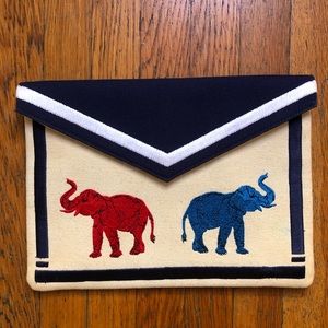 Tanya Taylor Hand Sewn Elephant Clutch